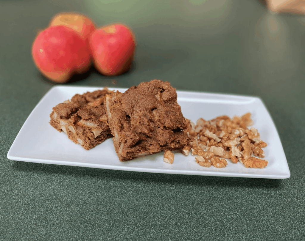 An Apple walnut slice